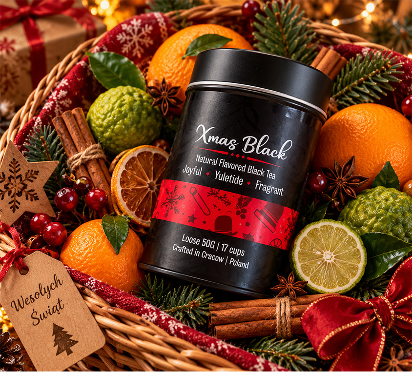 Xmas Black Leo Tea – świąteczne herbaty pakowane w metalowe puszki na prezent dla pracowników
